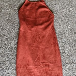 Burnt orange mini dress